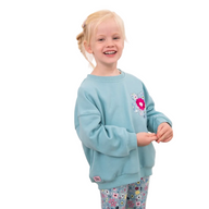 Lighthouse Girls Flora Sweatshirt Pastel Teal