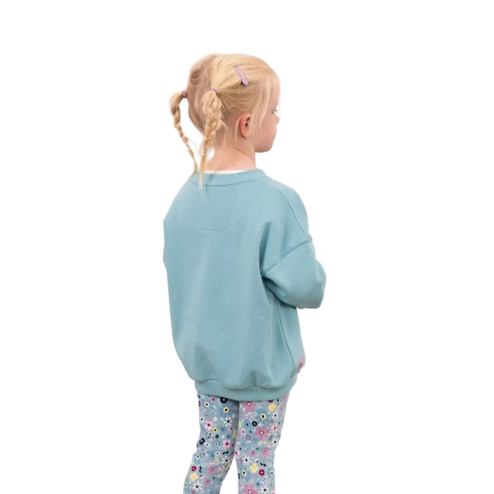 Lighthouse Girls Flora Sweatshirt Pastel Teal