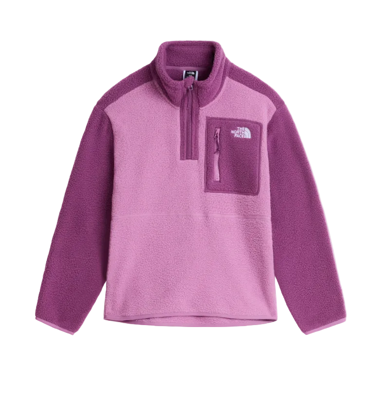 The North Face Yumiori girls' hushed lavender quarter-zip fleece