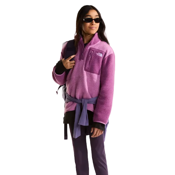 The North Face Girls Yumiori 1/4 Zip Fleece Hushed Lavender/Chroma Purple