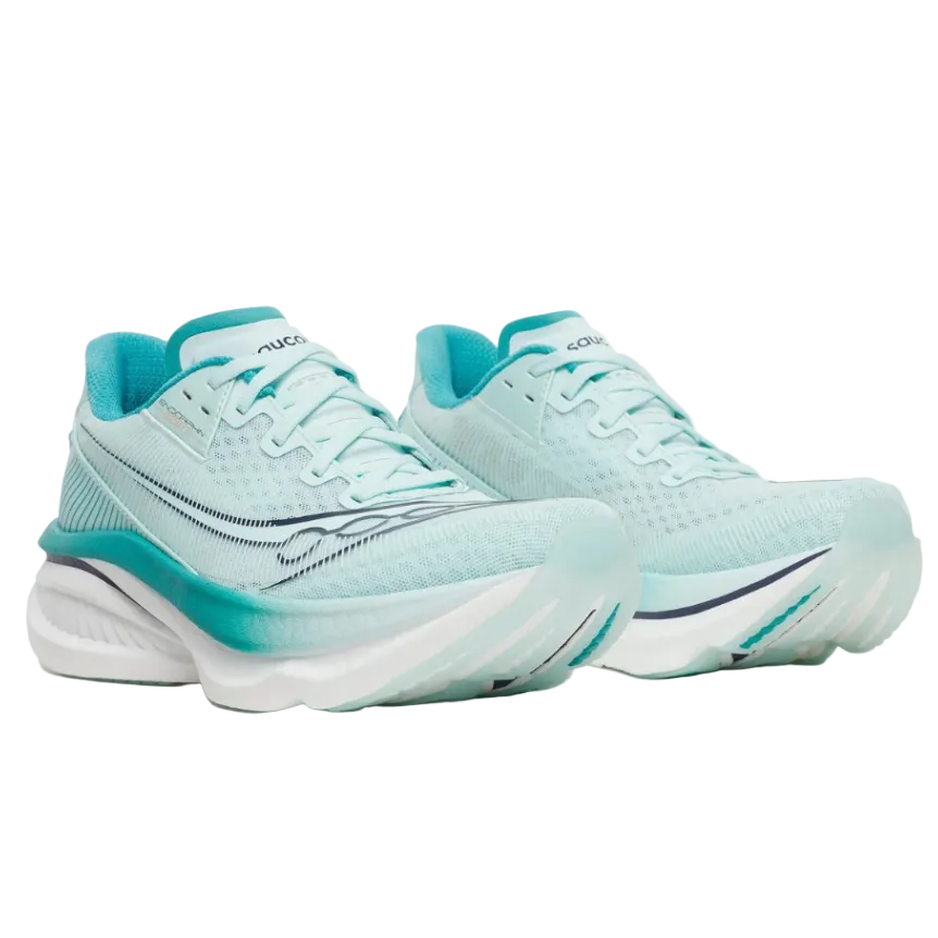 Saucony Endorphin Azura women's spa and tranquil turquoise running trainer