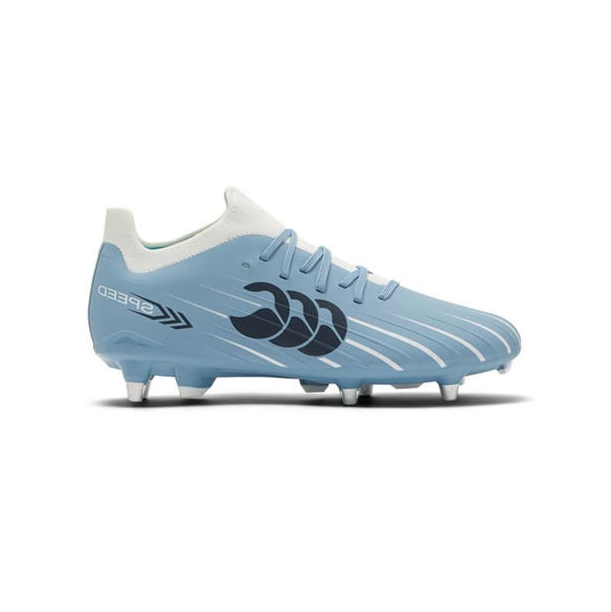 Canterbury Speed Falcon 2.0 Team men's blue and grey soft-ground rugby boot