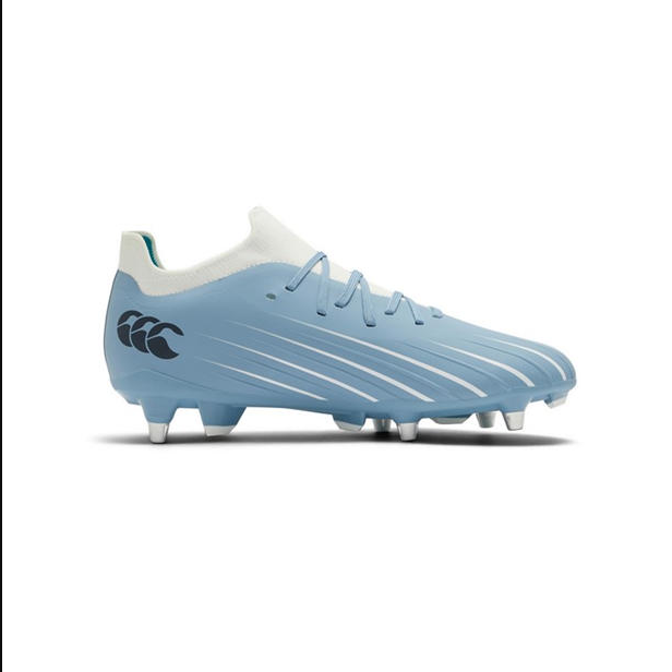 Canterbury Speed Falcon 2.0 Team men's blue and grey soft-ground rugby boot