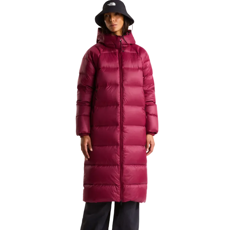 The North Face Hydrenalite women's burgundy long hooded down parka