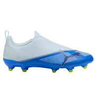 Puma Junior Football Boot Ultra 7 Play Laceless FG/AG Ultra Blue/Icy Blue