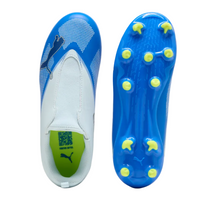 Puma Junior Football Boot Ultra 7 Play Laceless FG/AG Ultra Blue/Icy Blue