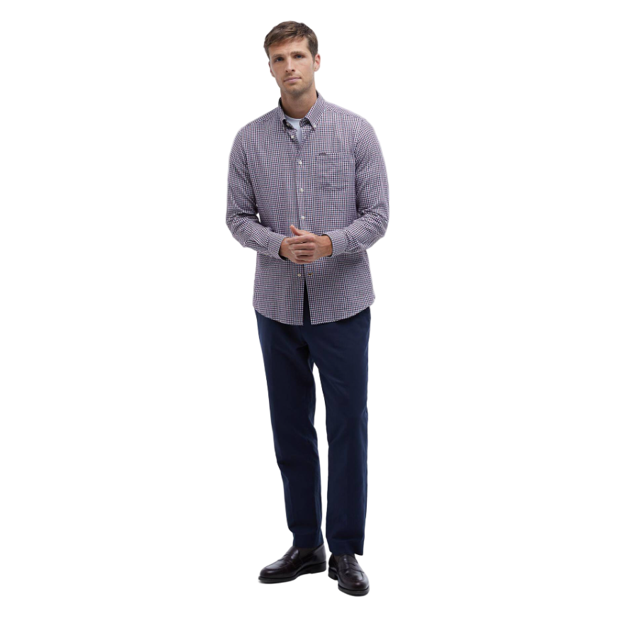 Barbour Padshaw Tailored Gingham Shirt Rich Red