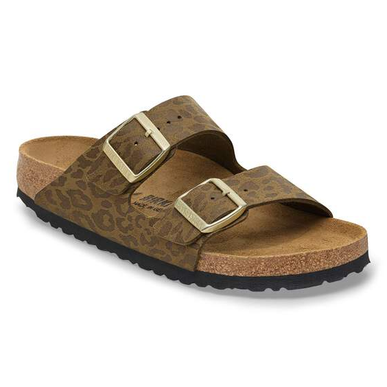 Birkenstock Womens Sandal Arizona BS Leo Khaki