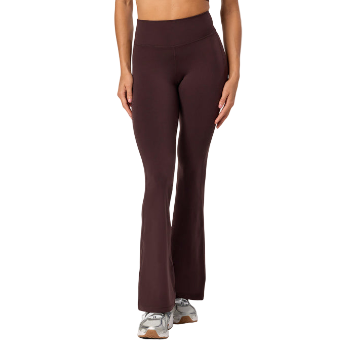 Gym+Coffee women's Soft Motion high-waisted flare leggings in Mocha Bean