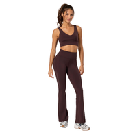 Gym+Coffee Womens Flares Soft Motion Mocha Bean