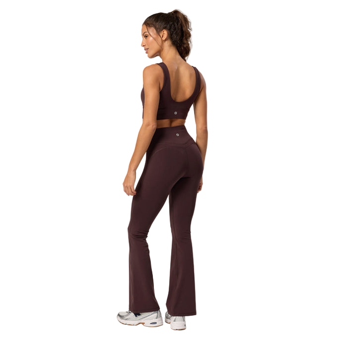 Gym+Coffee Womens Flares Soft Motion Mocha Bean
