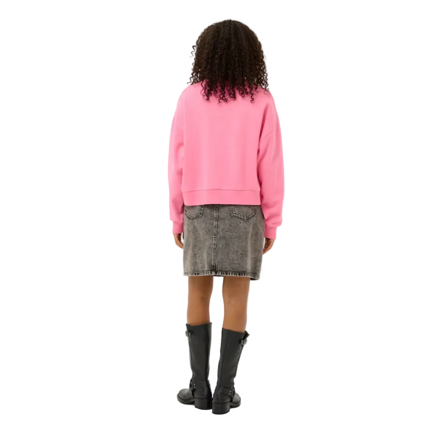 Kaffe Womens KAsussi Sweatshirt Pink Power