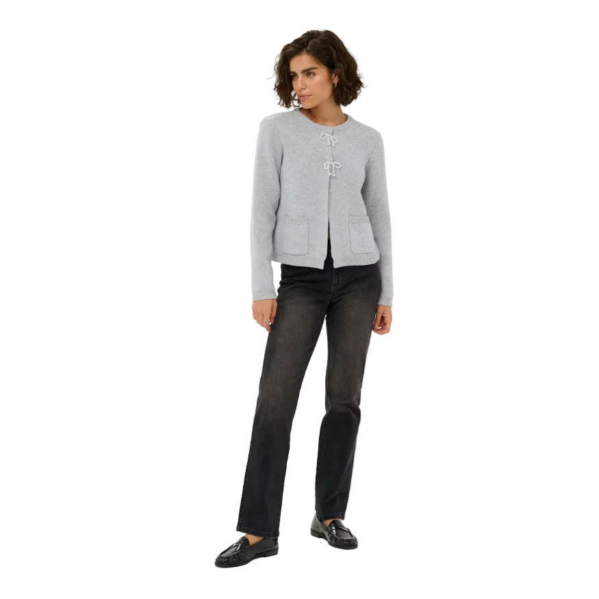 Kaffe Womens KAbowie Cardigan Grey Melange