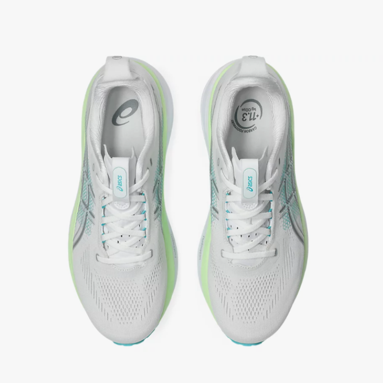 Asics Mens Trainer Gel-Kayano 33 White/Energy Aqua