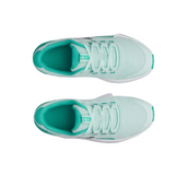 Under Armour girls' silver and green mesh lace-up trainer