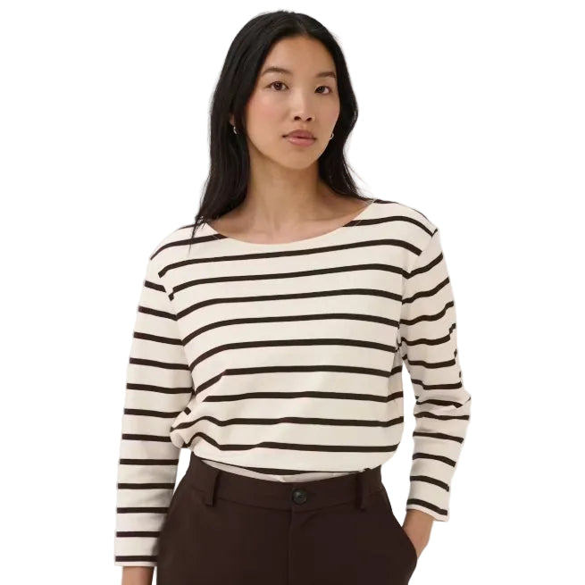 Part Two Womens NelaPW Top Mole Stripe/Brown