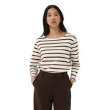 Part Two Womens NelaPW Top Mole Stripe/Brown