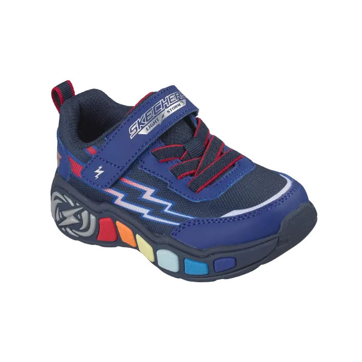 Skechers Boys Trainer S-Lights: Lil Storm Scene Royal
