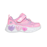 Skechers Girls Trainer S-Lights: Enchanted Heart Lights Pink/Multi