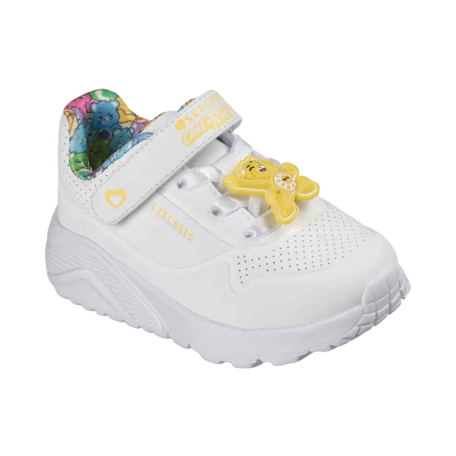 Skechers Girls Trainer Care Bears Uno Lite Bear Spirit White