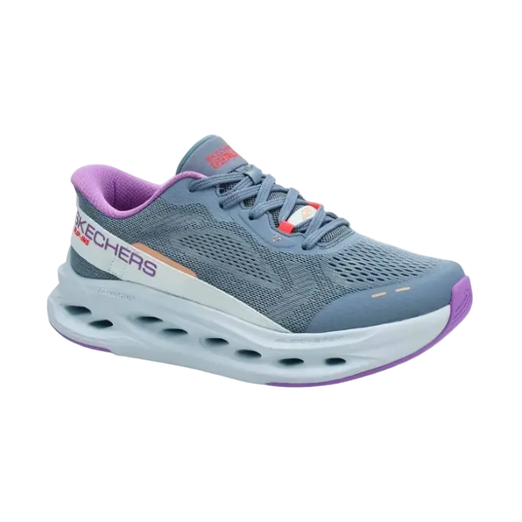 Skechers Slip-ins Glide-Step girls' slate grey and purple trainer