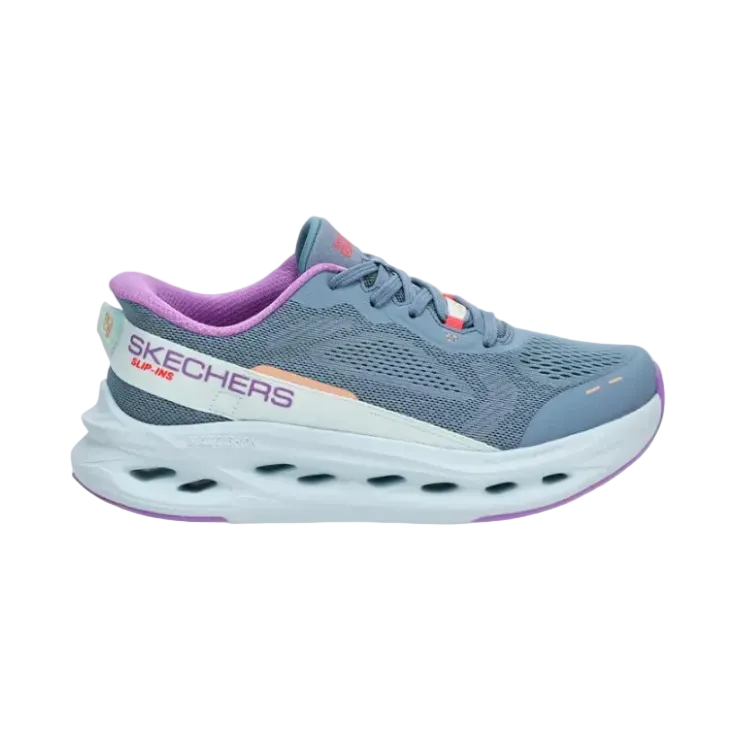 Skechers Slip-ins Glide-Step girls' slate grey and purple trainer