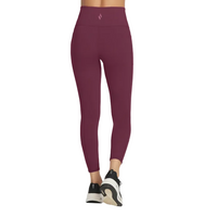 Skechers Womens Legging Go Walk High Waisted 7/8 Burgundy