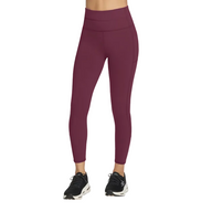 Skechers Womens Legging Go Walk High Waisted 7/8 Burgundy