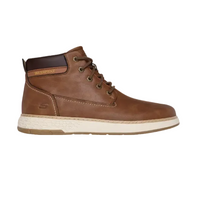 Skechers Mens Boot Waterproof Relaxed Fit Garlan Deno Brown