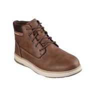 Skechers Mens Boot Waterproof Relaxed Fit Garlan Deno Brown