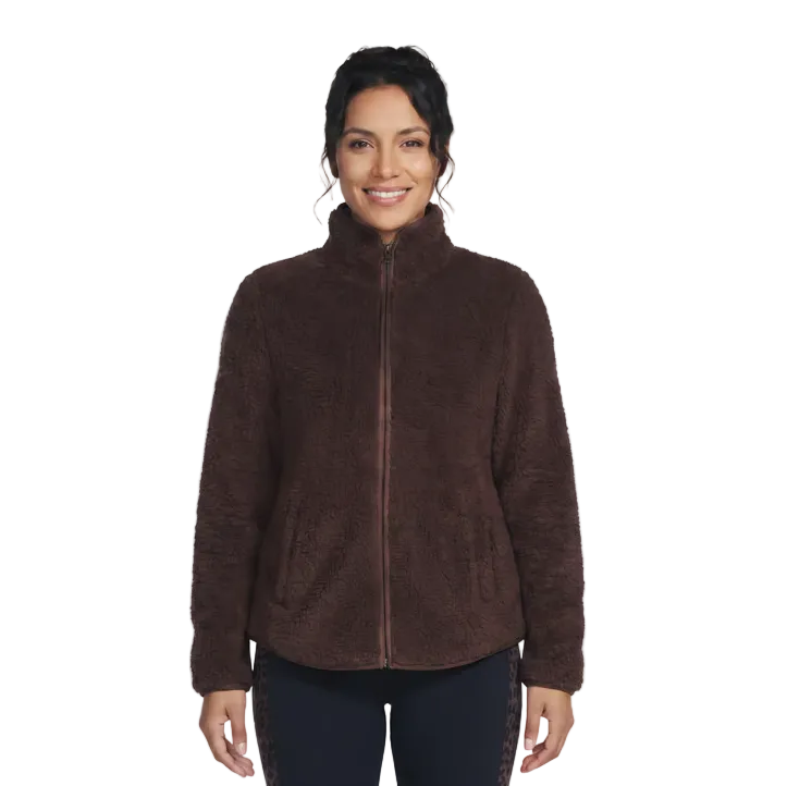 Skechers Womans Jacket Skech-Sherpa Coffee