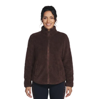 Skechers Womans Jacket Skech-Sherpa Coffee