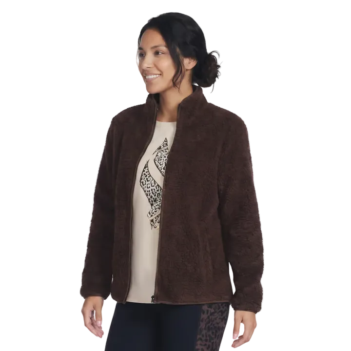 Skechers Womans Jacket Skech-Sherpa Coffee