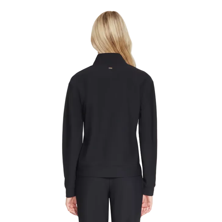 Skechers Womens 1/4 Zip Go Luxe Rib Black