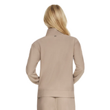 Skechers Womens 1/4 Zip Go Luxe Rib Taupe