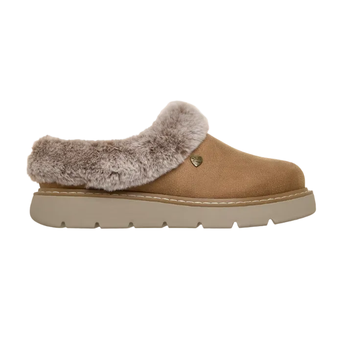 Skechers BOBS Keepsakes women's chestnut faux fur lined slippers
