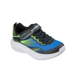 Skechers Boys Trainer Microspec Velocity-Grid Drift Black/Blue/Lime