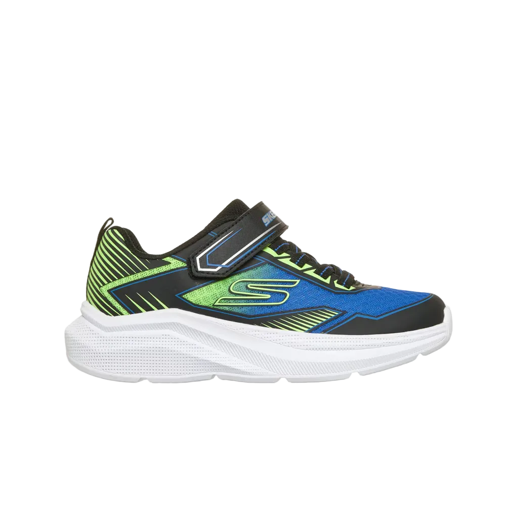 Skechers Boys Trainer Microspec Velocity-Grid Drift Black/Blue/Lime