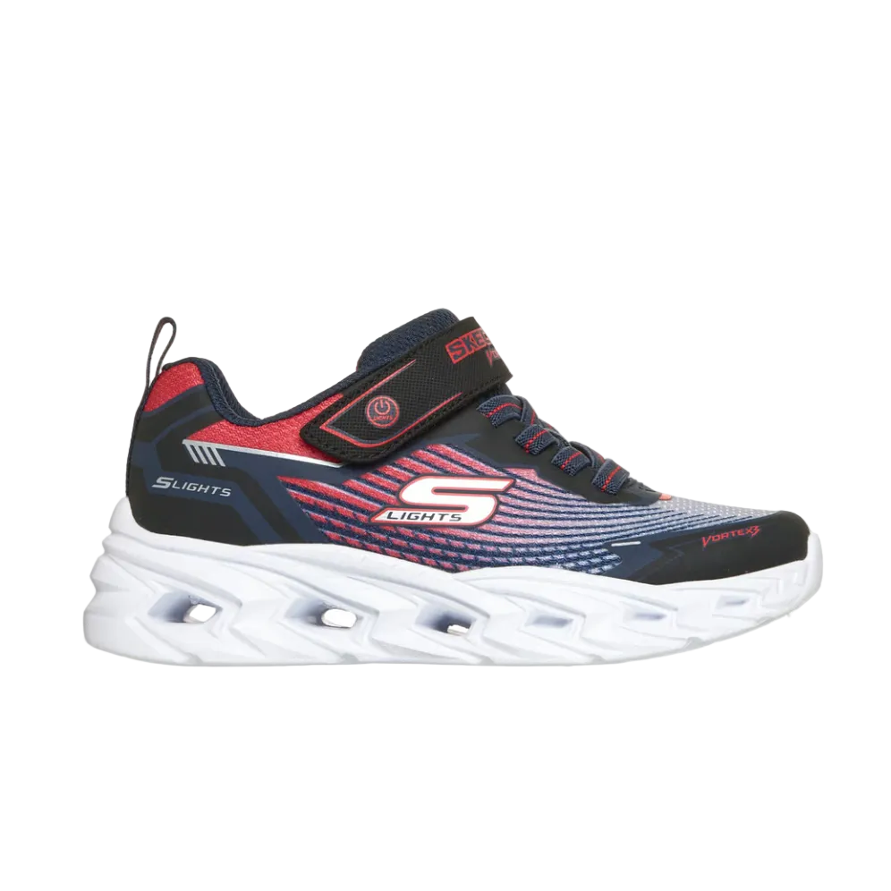 Skechers Boys Trainer S Lights-Vortex 3.0 Black/Red/Blue