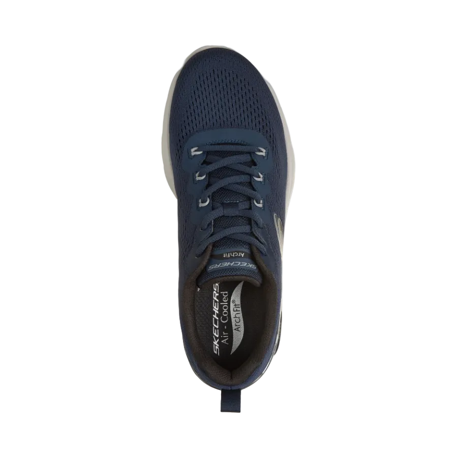 Skechers Mens Trainer Arch Fit Summits-Kravel Navy