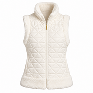 Skechers Womens Gilet Cozy Fit Dimaond Off White
