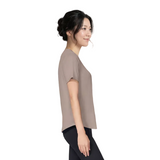 Skechers Womens Tee Go Walk Luxe Rib Taupe