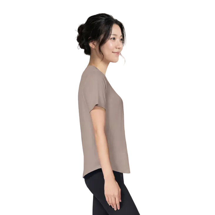 Skechers Womens Tee Go Walk Luxe Rib Taupe