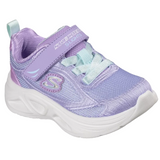 Sketchers Girls Light Up Trainer Sola Glow Dazzle Steps Lavender/Aqua