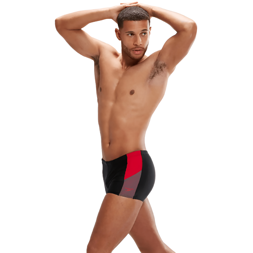 Speedo Mens Dive Splice Aquashort AM Black/Red - Donaghys