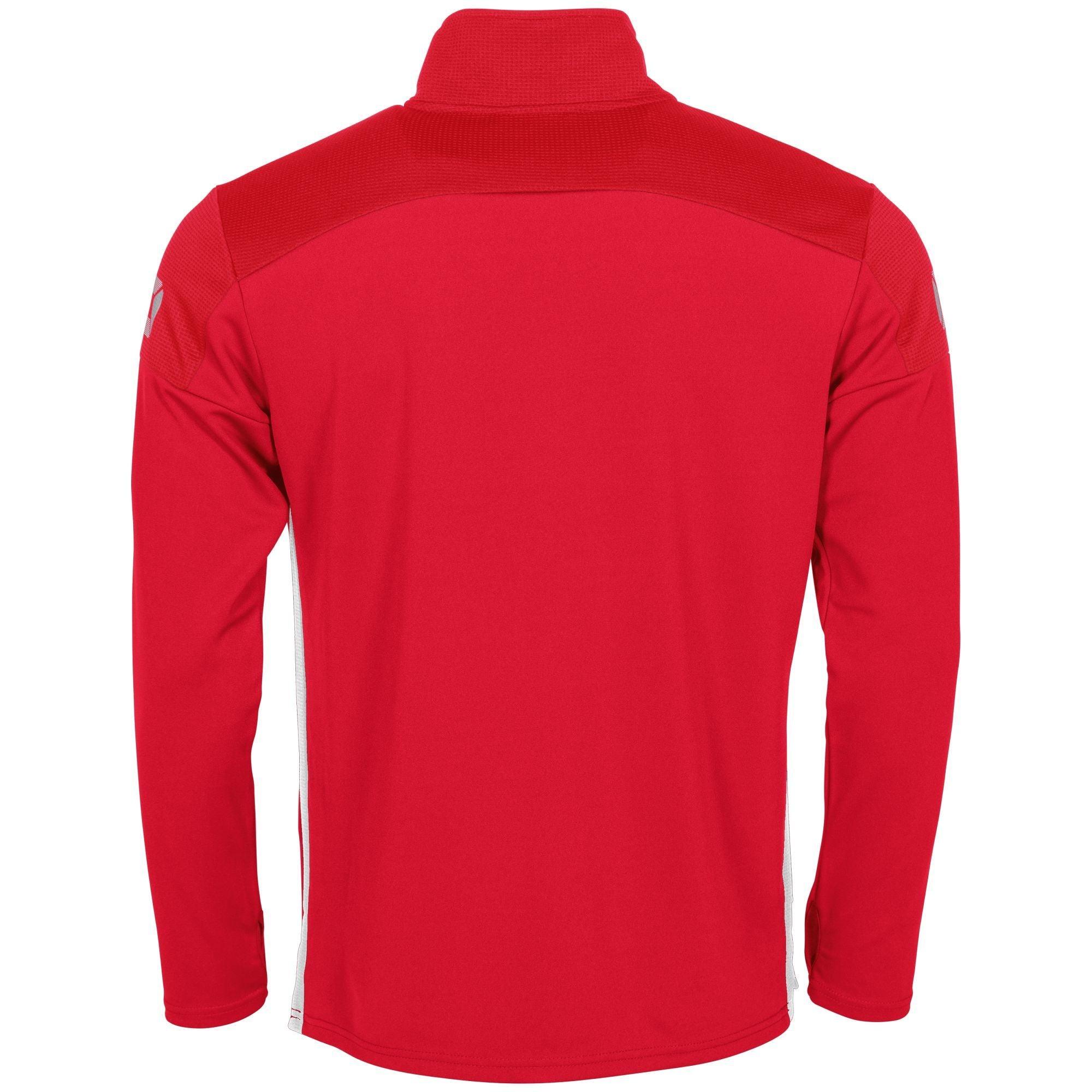 Stanno Pride adults' red and white quarter-zip top