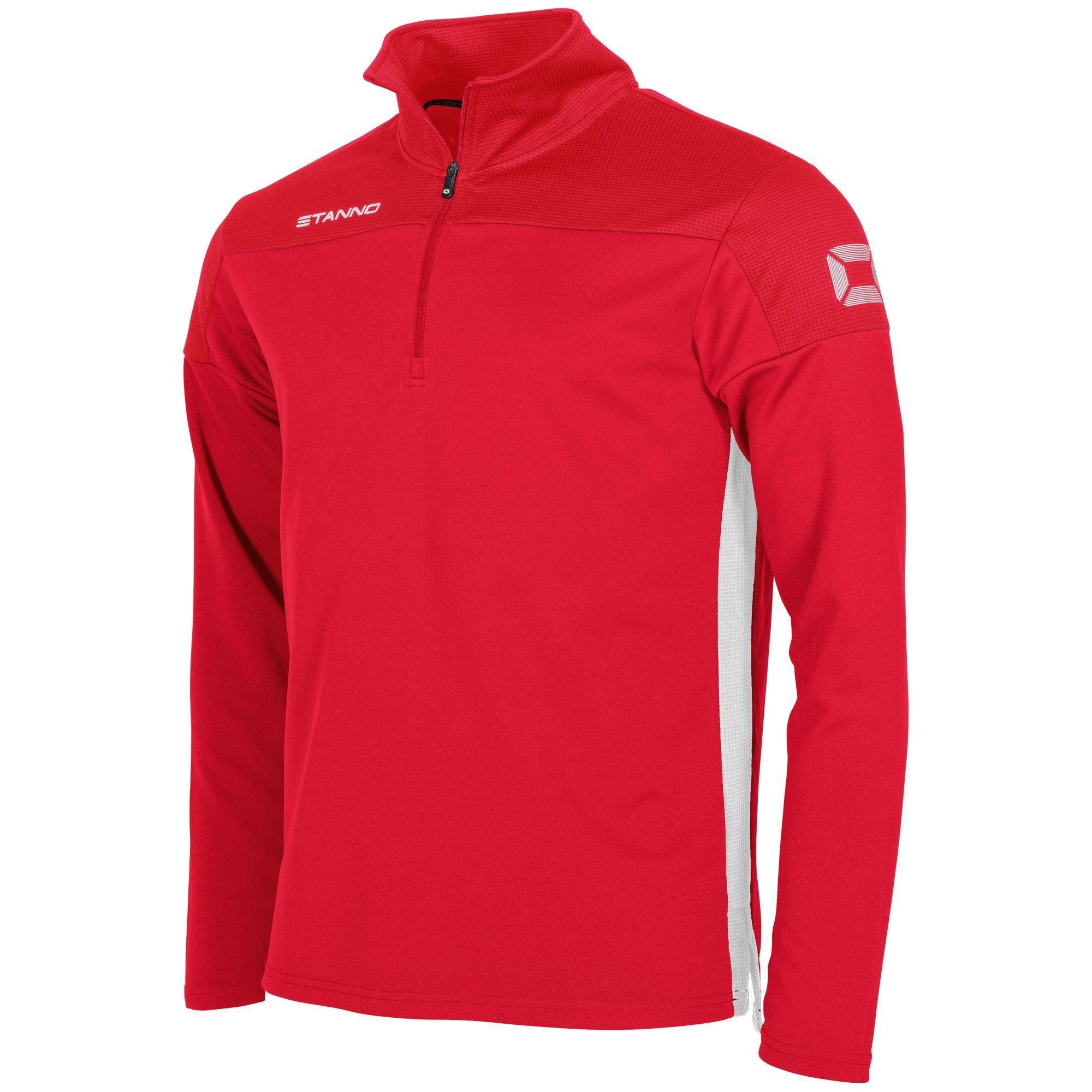 Stanno Pride adults' red and white quarter-zip top
