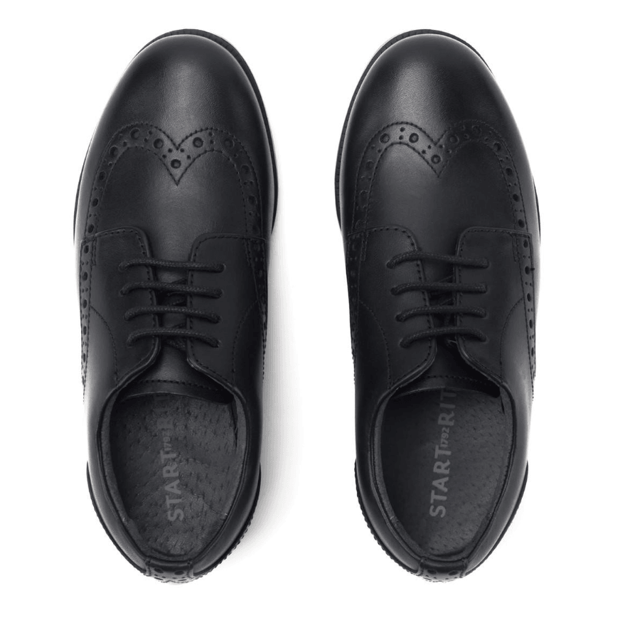 Startrite Girls Shoe Brogue Pri Black Leather - Donaghys