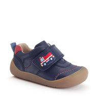 Startrite Boys Shoe Harvest Navy Leather/Fire Engine