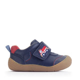 Startrite Boys Shoe Harvest Navy Leather/Fire Engine